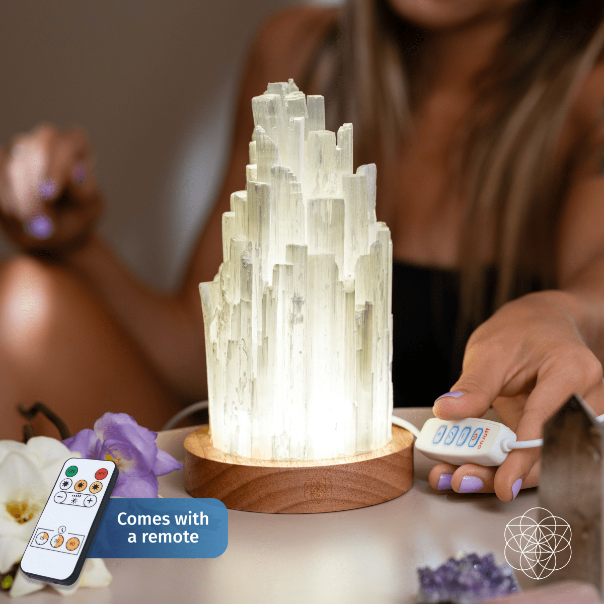 The Cleanse-All Selenite Lamp - 2 Pounds of Healing Power by Conscious Items