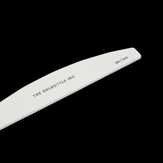 The GelBottle - 180/240 White Half Moon Nail File, 5 Pack by kvadrat store