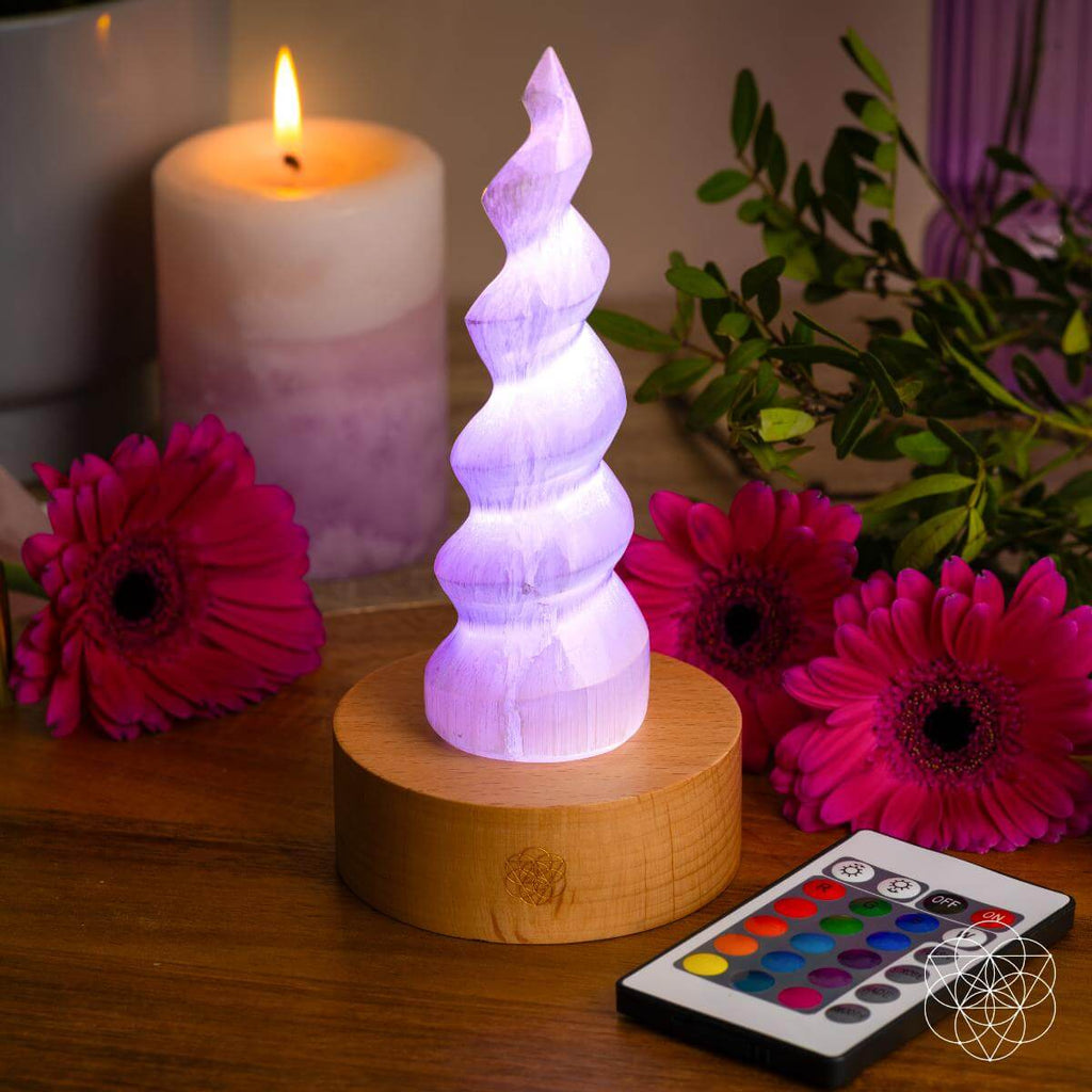 Therapy By Light - Selenite Flame Lamp by Conscious Items