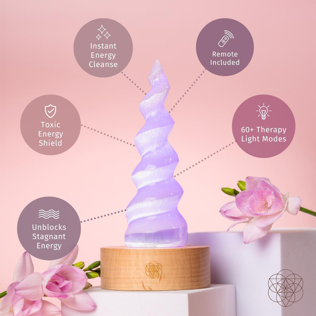 Therapy By Light - Selenite Flame Lamp by Conscious Items