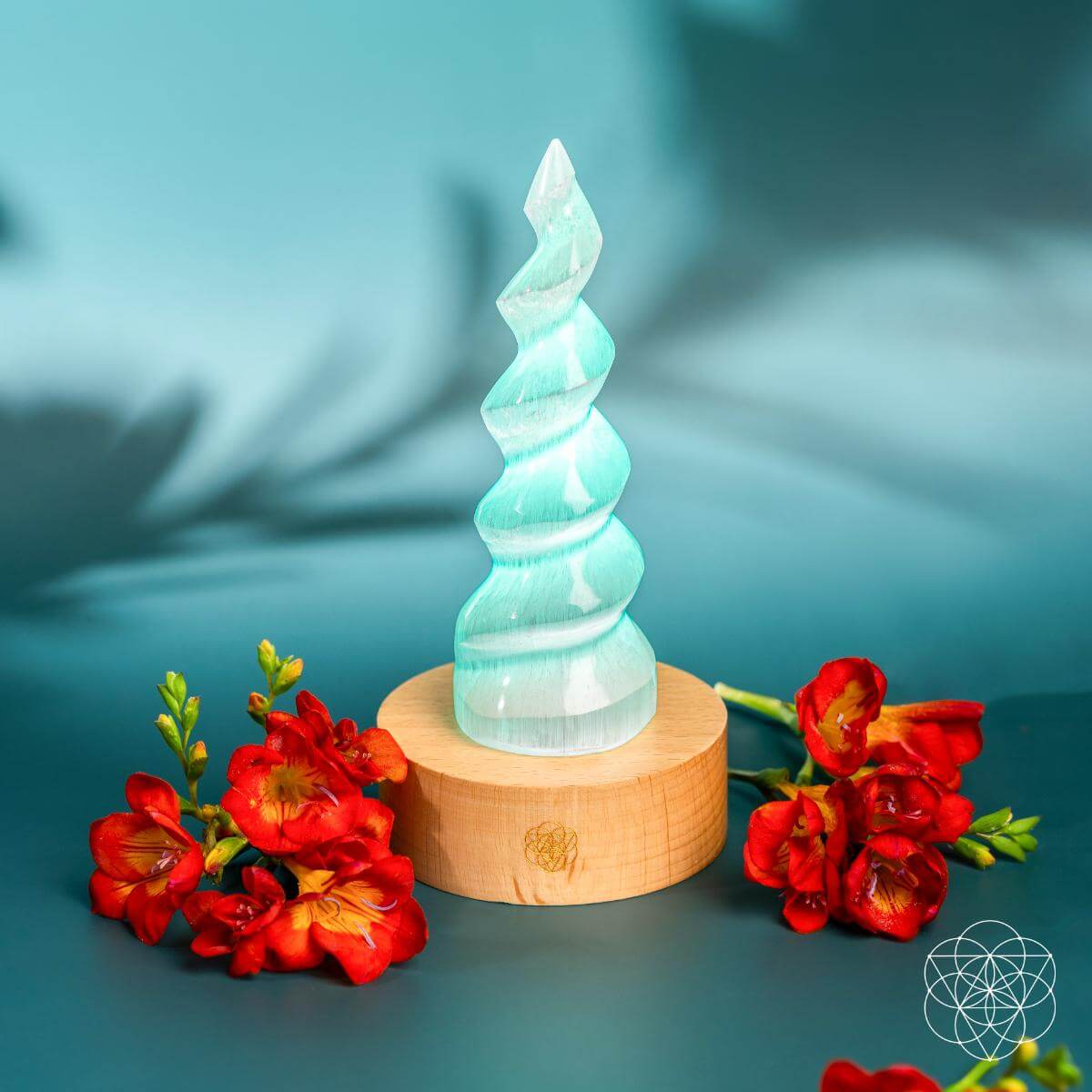 Therapy By Light - Selenite Flame Lamp by Conscious Items