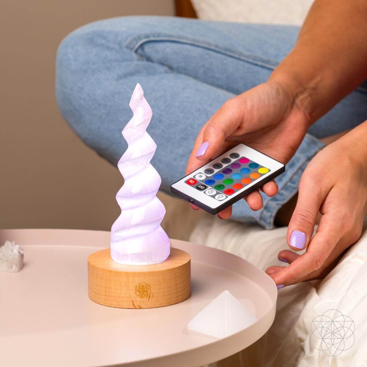 Therapy By Light - Selenite Flame Lamp by Conscious Items