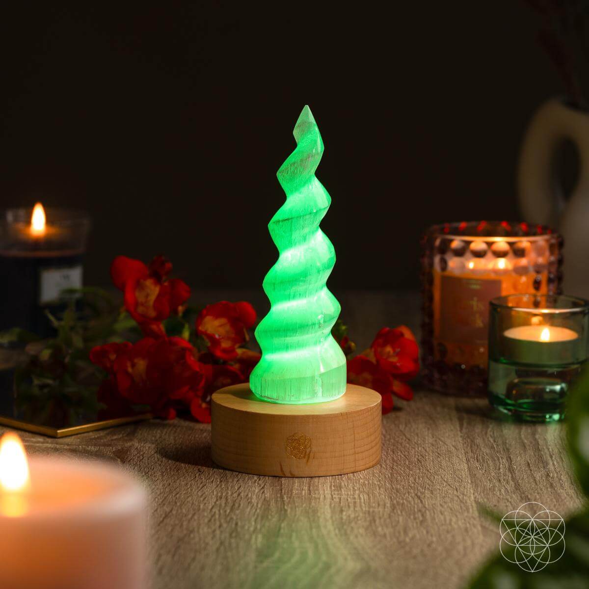 Therapy By Light - Selenite Flame Lamp by Conscious Items