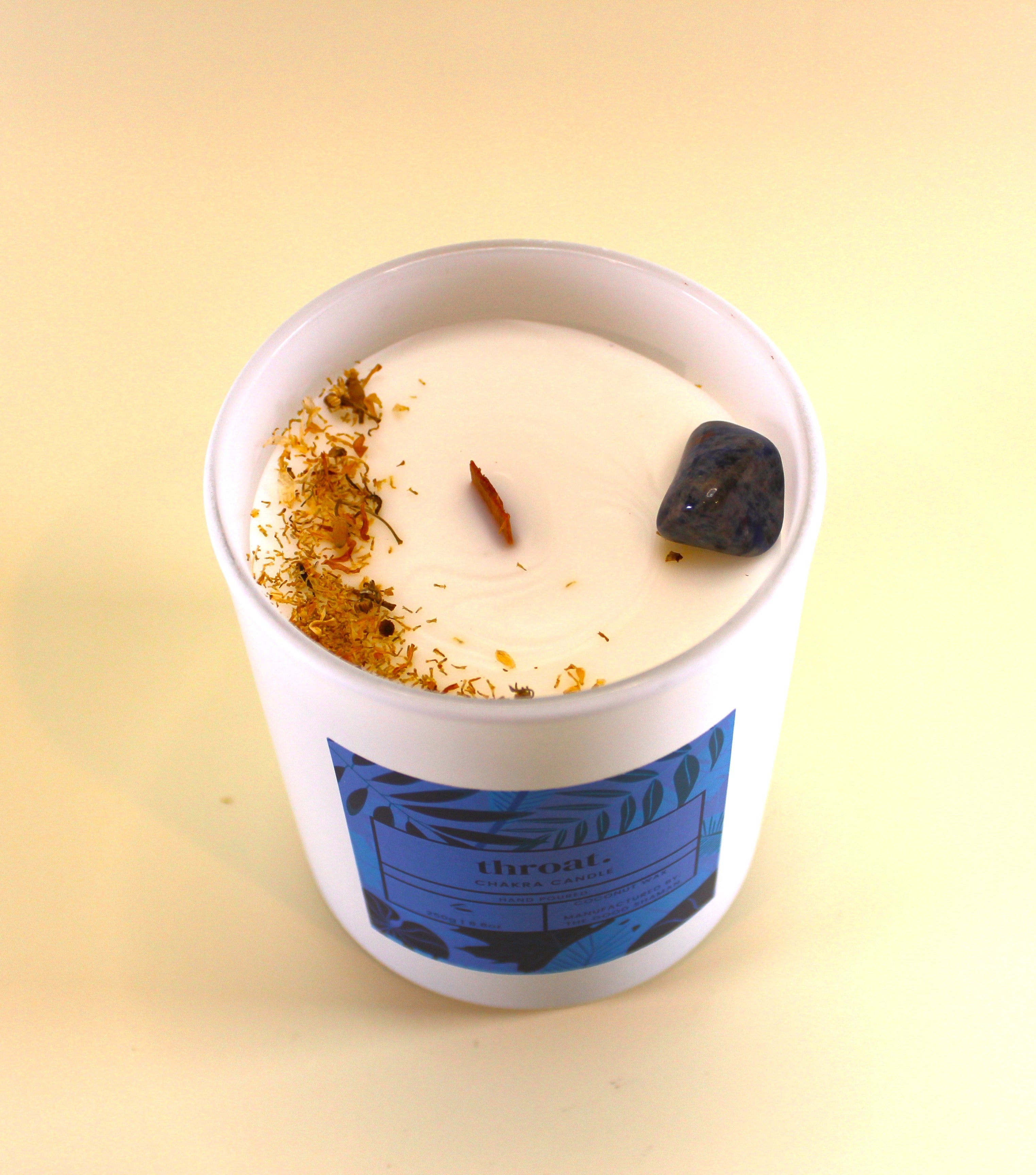 Throat Chakra Luxe Natural Coconut Wax Scented Candle by The Good Shaman