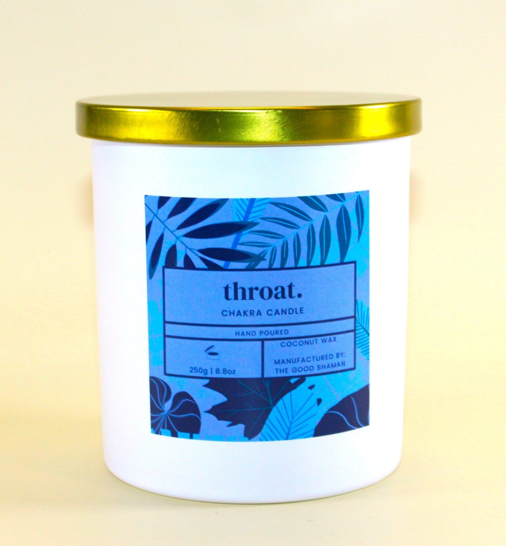 Throat Chakra Luxe Natural Coconut Wax Scented Candle by The Good Shaman