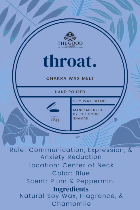 Throat Chakra – Luxe Hand-Poured Natural Soy Wax Melts by The Good Shaman