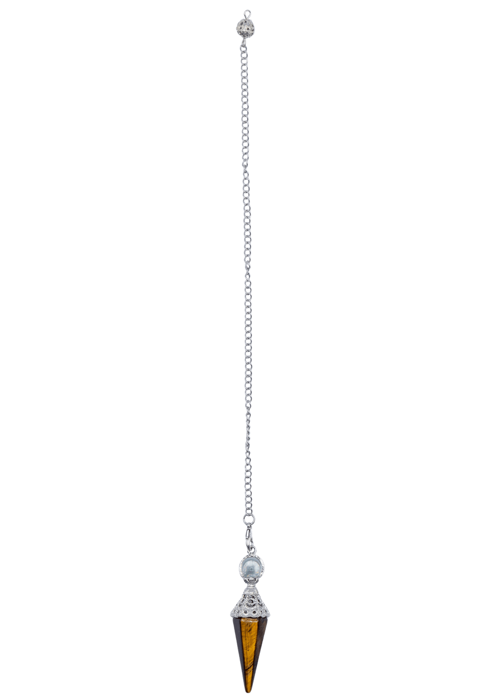 Ornate Tiger's Eye Crystal Pendulum