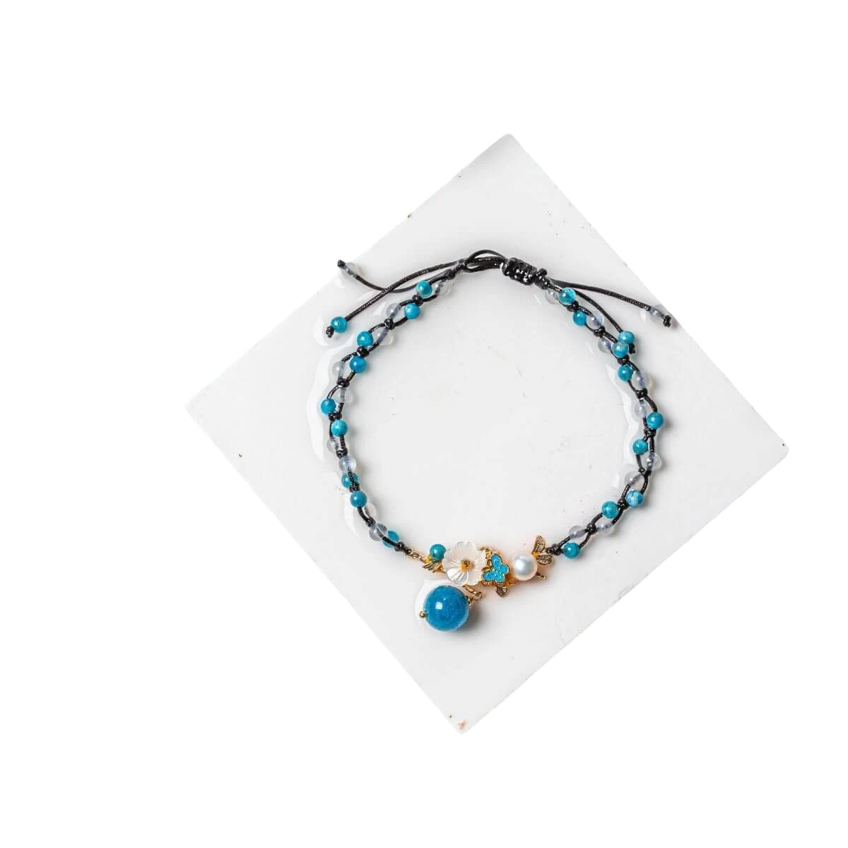 Triple Crystal Anklet of Positivity by Conscious Items