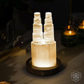 Two-Tower Selenite Lamp – Deep Energy Cleanse & Reset by Conscious Items