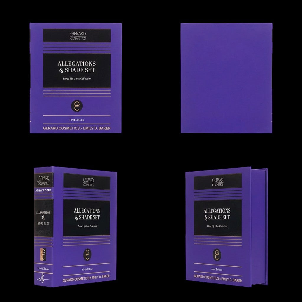 Limited Edition Box Set : Emily D. Baker X Gerard Cosmetics®️ 3 Lip Gloss Set Allegations & Shade Collection by Gerard Cosmetics