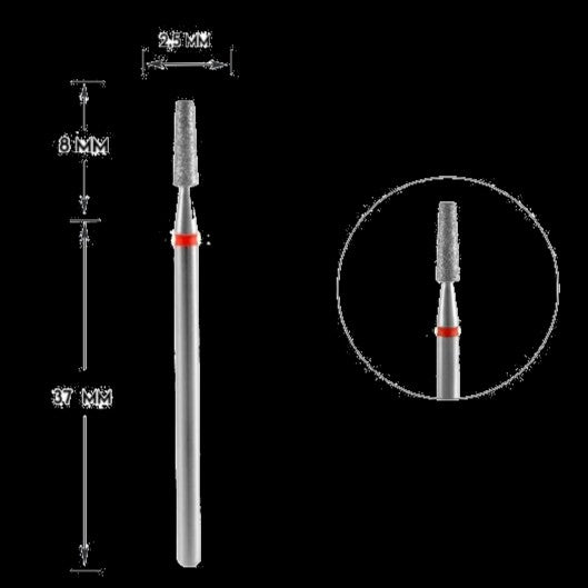 DIAMOND NAIL DRILL BIT, "FRUSTUM", RED, HEAD DIAMETER 2.5/8MM (FA70R025/8) - STALEKS™ by kvadrat store