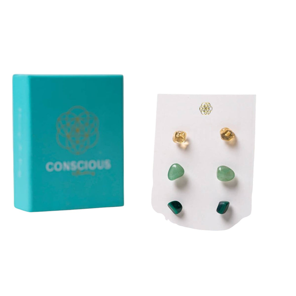Wealth and Abundance Earring Set by Conscious Items
