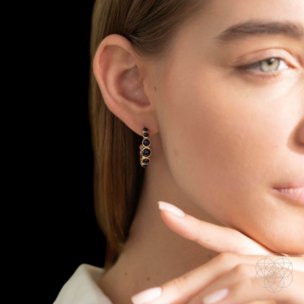Wisdom & Willpower - Onyx Earrings of Resilience by Conscious Items