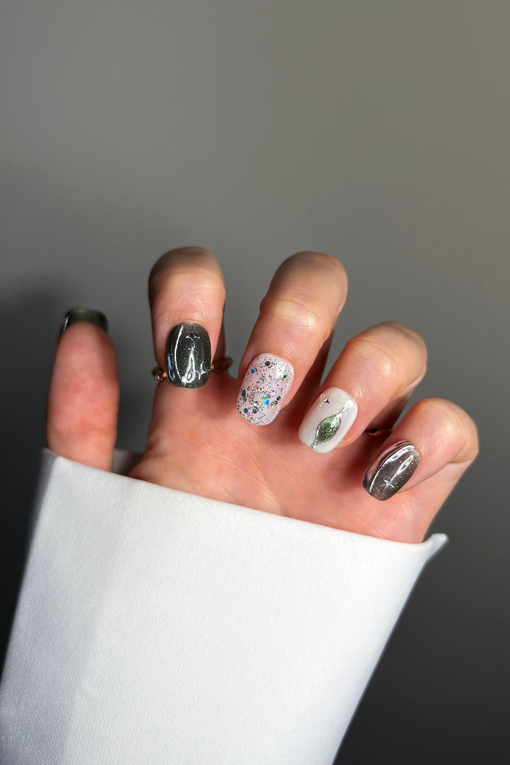 Woodland Glitter Gala | Pro Handmade Gel Nails by Bonmuz