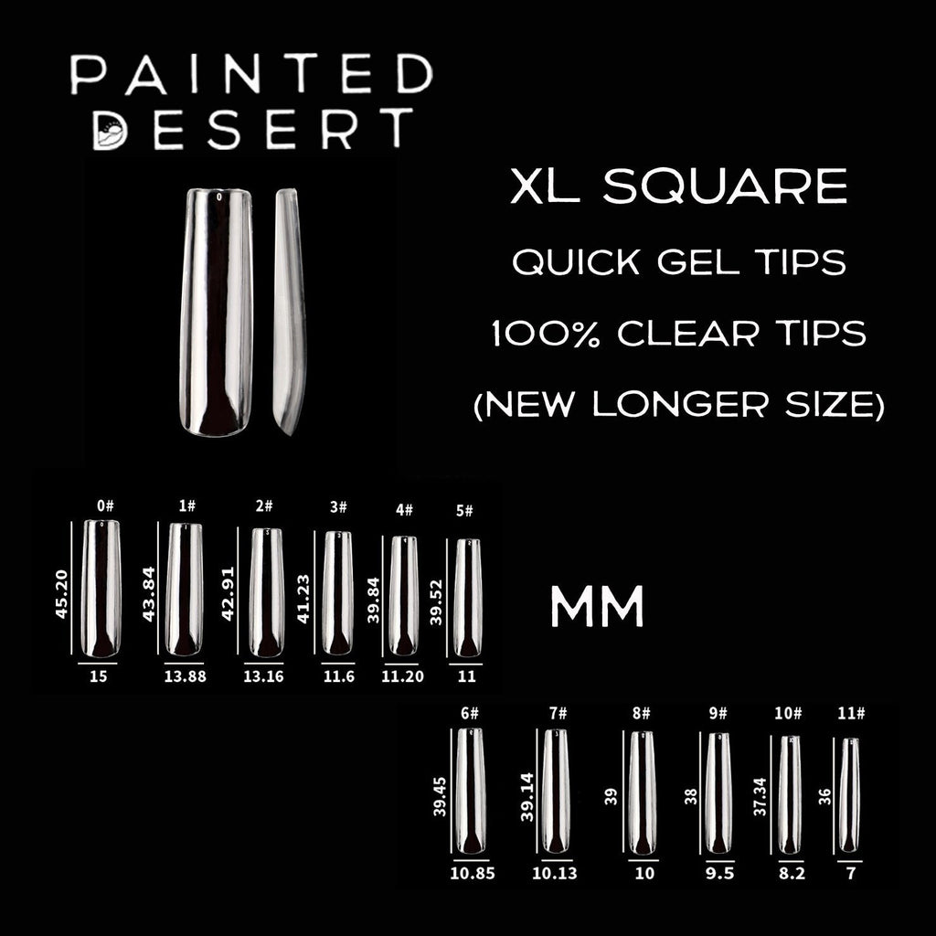 XL Square Quick Gel Tips by Painted Desert