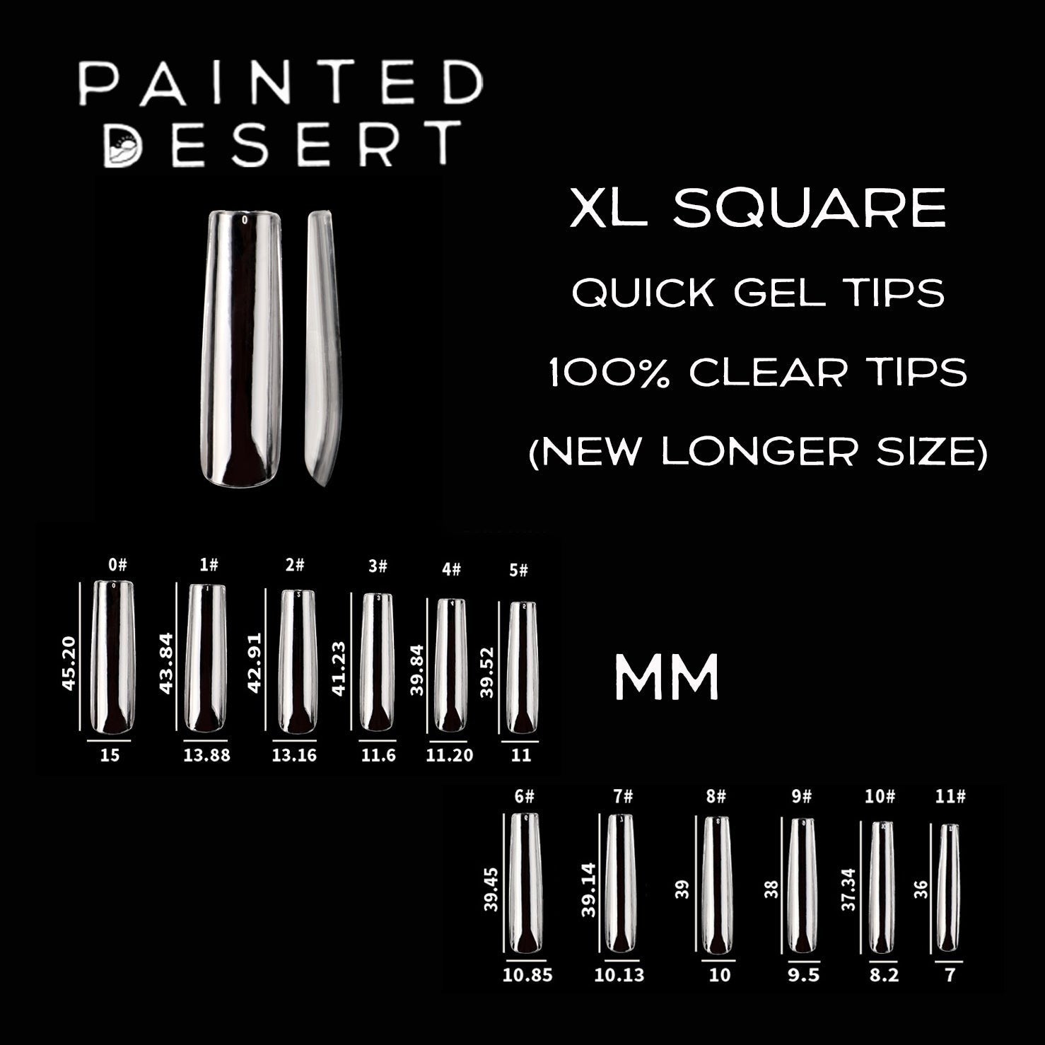 XL Square Quick Gel Tips by Painted Desert