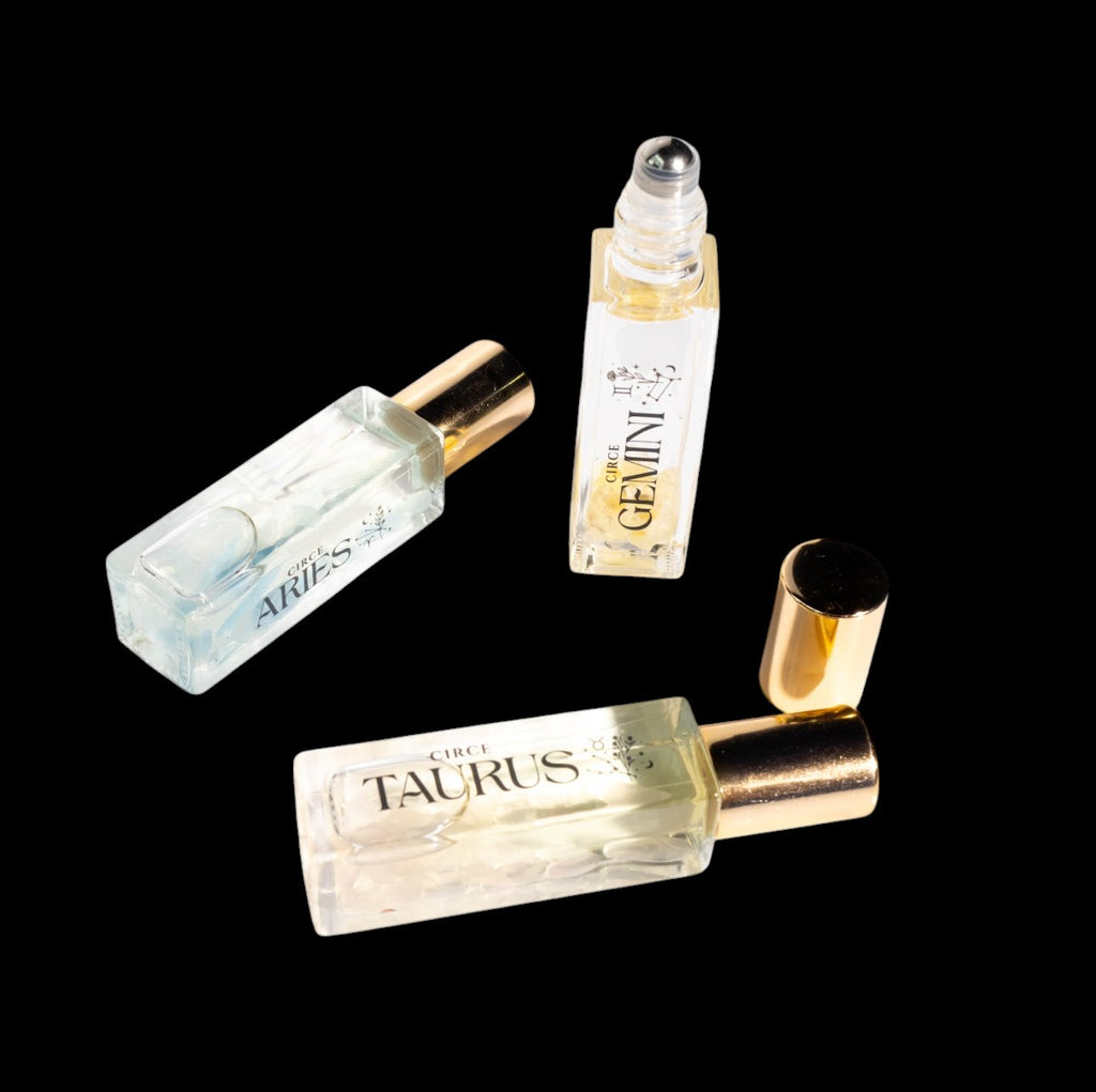 Zodiac Perfume Oil Set – 12 Gemstone‑Infused Zodiac Scents by Circe Boutique